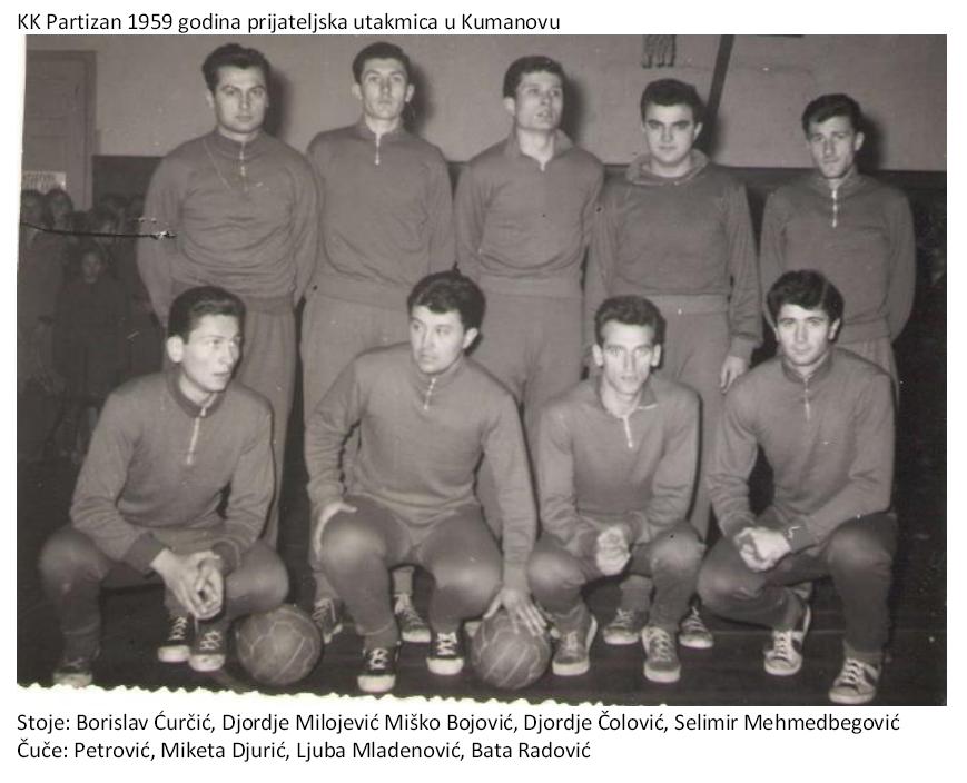 Ekipa KK Partizan iz 1959